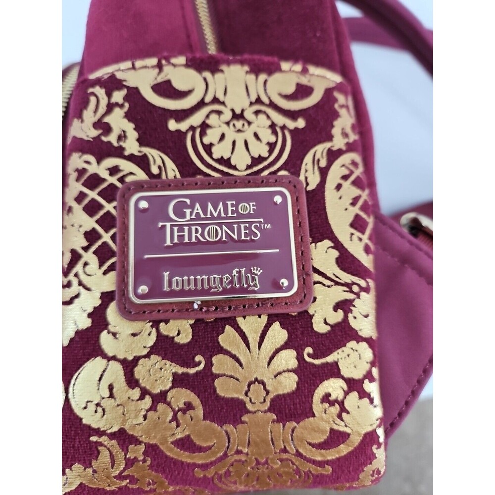 Loungefly NWT Game of Thrones King Joffrey Cosplay Mini Backpack Velour Crown - Picture 13 of 15